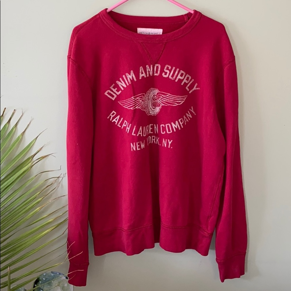 Red Graphic Crew Neck